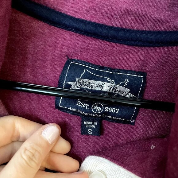 State of Mine pink fleece pullover pockets half zip casual winter thermal warm - Picture 3 of 6